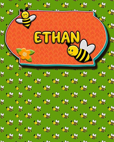 Handwriting Practice 120 Page Honey Bee Book Ethan: Primary Grades Handwriting Book K-2