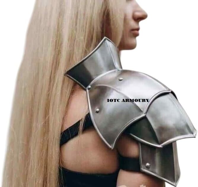 Medieval Lady Armor Single Arm Pauldron And Bracer Set-Shoulder Armor For LARP, Re-Enactment, Cosplay Replica & Fantasy Party Armor Costume, Ren-fair Armor For Halloween