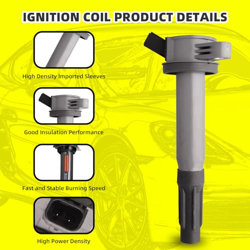 MOAUTO Set of 6 Ignition Coils Pack UF486 6E5E-12A375BA & 6 PCS Iridium Spark Plugs Compatible with Ford Fusion Escape Mercury Mariner Milan Mazda Tribute Lincoln Zephyr 3.0L V6 by MOAUTO - Image 3