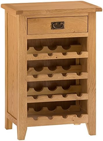 The Furniture Outlet Rustic Oak Wine Cabinet