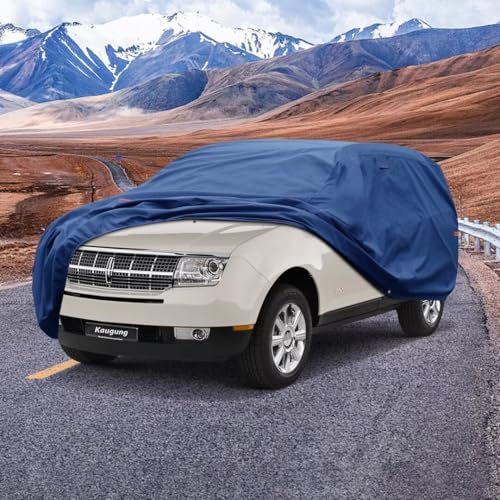Image of Kaugung Heavy Duty SUV Cover Custom Fit for Lincoln MKX (2006-2019),SUV Car Cover Waterproof All Weather with Anti-Theft Lock,Sun, Rain, Dust & Snow Protection.(USA Warehouse,Within 3-7 Days)
