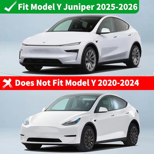 Image of Tesla Model Y Juniper Rim Protector Fit 20 inch Helix 2.0 Wheels 2025-2026|Wheel Covers 20 inch|ABS Guard Hubcap Cover for Curb Rash Prevention| Model Y Juniper Accessories|Matte Black(Set of 4)