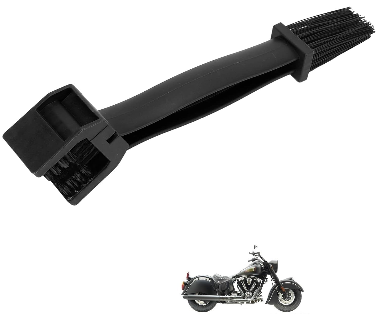 Kozdiko Bicycle and Motorcycle Chain Cleaning Brush, Gear Cleaning Brush Multifunctional 3 Sided Bristles Chain Cleaner Brush for Indian X Chief Dark House-image-36