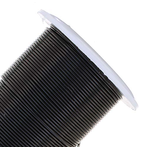 Image of The Beadsmith Wire Elements 20-Gauge Lacquered Tarnish-Resistant Copper Wire for Jewelry Making, 15 Yard, 13.72 Meter Spool (Black Color)