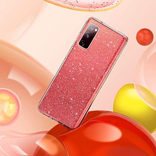 ULAK Case Compatible with Galaxy S20 FE, Clear Glitter Case Sparkly Soft TPU Bumper Cover Bling for Women Girls Transparent Protective Phone Case for Samsung Galaxy S20 FE 4G/5G 6.5 inches - Glitter