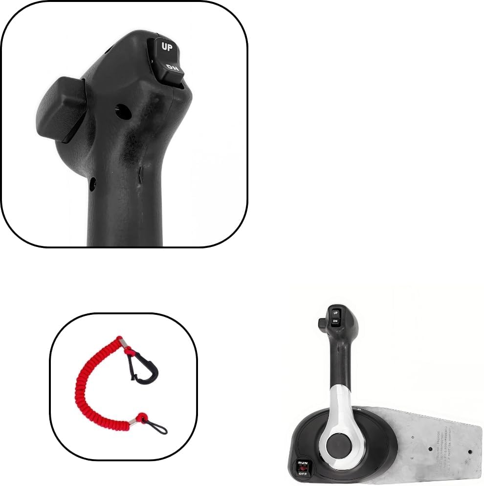 Diagram illustrating the throttle and shift operation range of the control lever.