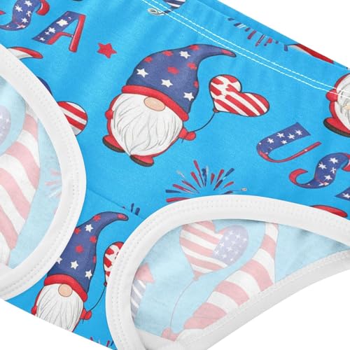 Colorful Toddler Underwear Floral 2t Cotton Little Girl Panties Cute Gnomes American Flag Blue Briefs Girls Undies4