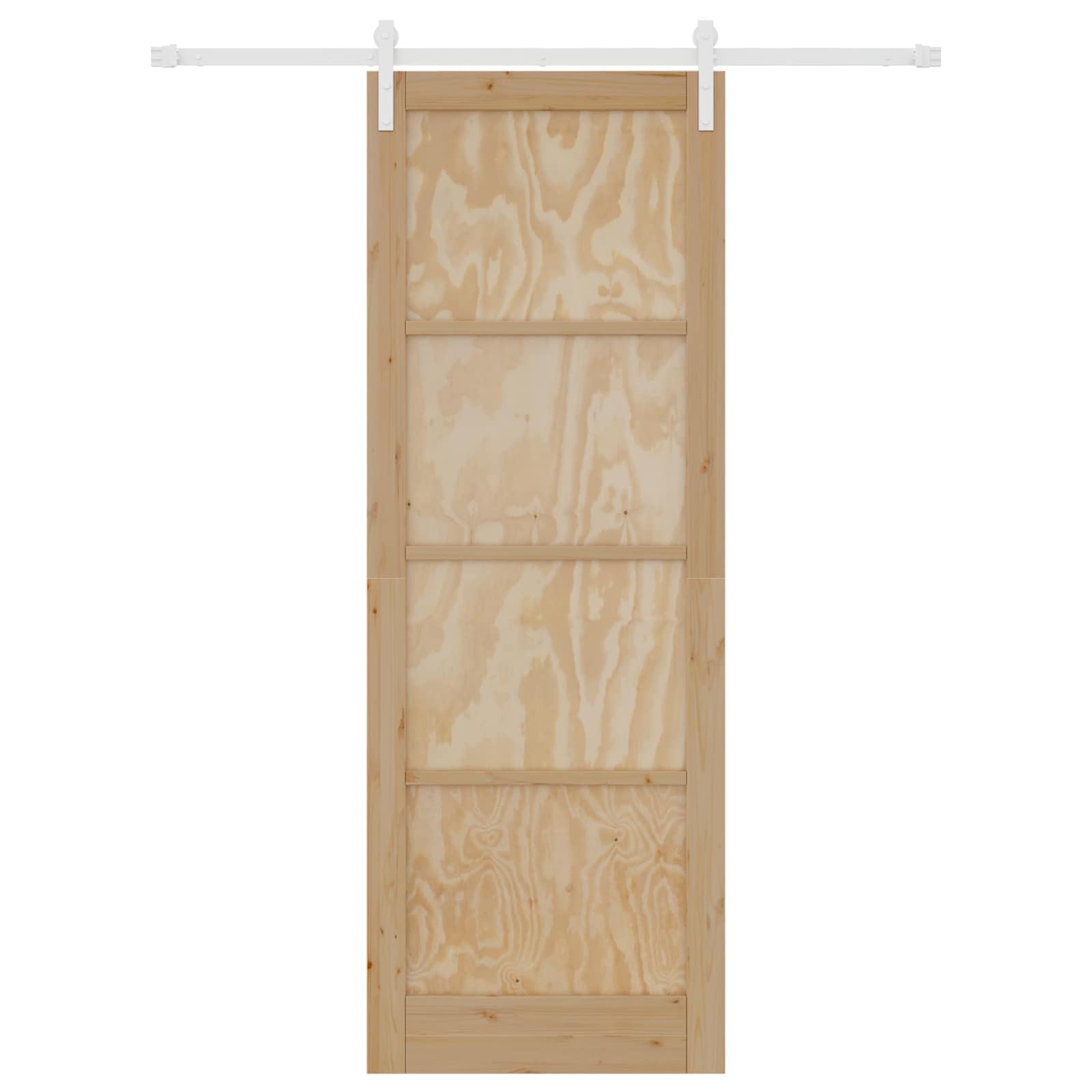 Drzwi przesuwne wykonane z litego drewna sosnowego, naturalne i białe, 83 x 232 cm, do drzwi wewnętrznych, do hali, na basement, nowy build, renowacja, cicha praca ze stalową szyną