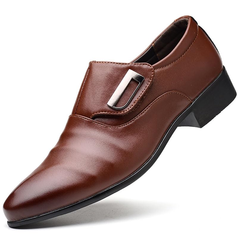 Mens Dress Shoes Spiral Stripe Tuxedo Classic Formal Business Oxford Casual Lightweight Comfortable Pointed Toe Shoes