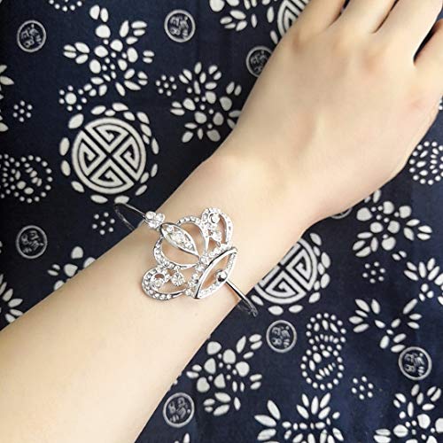 NOUMANDA Imperial Crystal Crown Bangle Bracelet for Queen (Gold) - Image 4