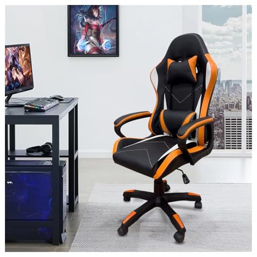 Encosto Alto Laranja Com Apoios Fixos