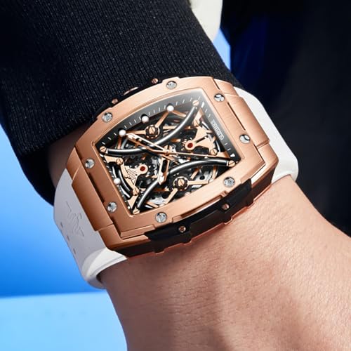 Image of OLEVS Men Leather Watches Black Ultra Thin 6.5mm Minimalist Dress Fashion Simple Casual Waterproof Date Watch for Men