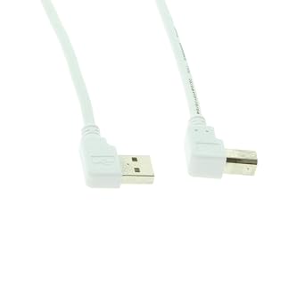 10ft. USB 2.0 A Left Angle to B Left Angle Hi-Speed UltraFlex Cable