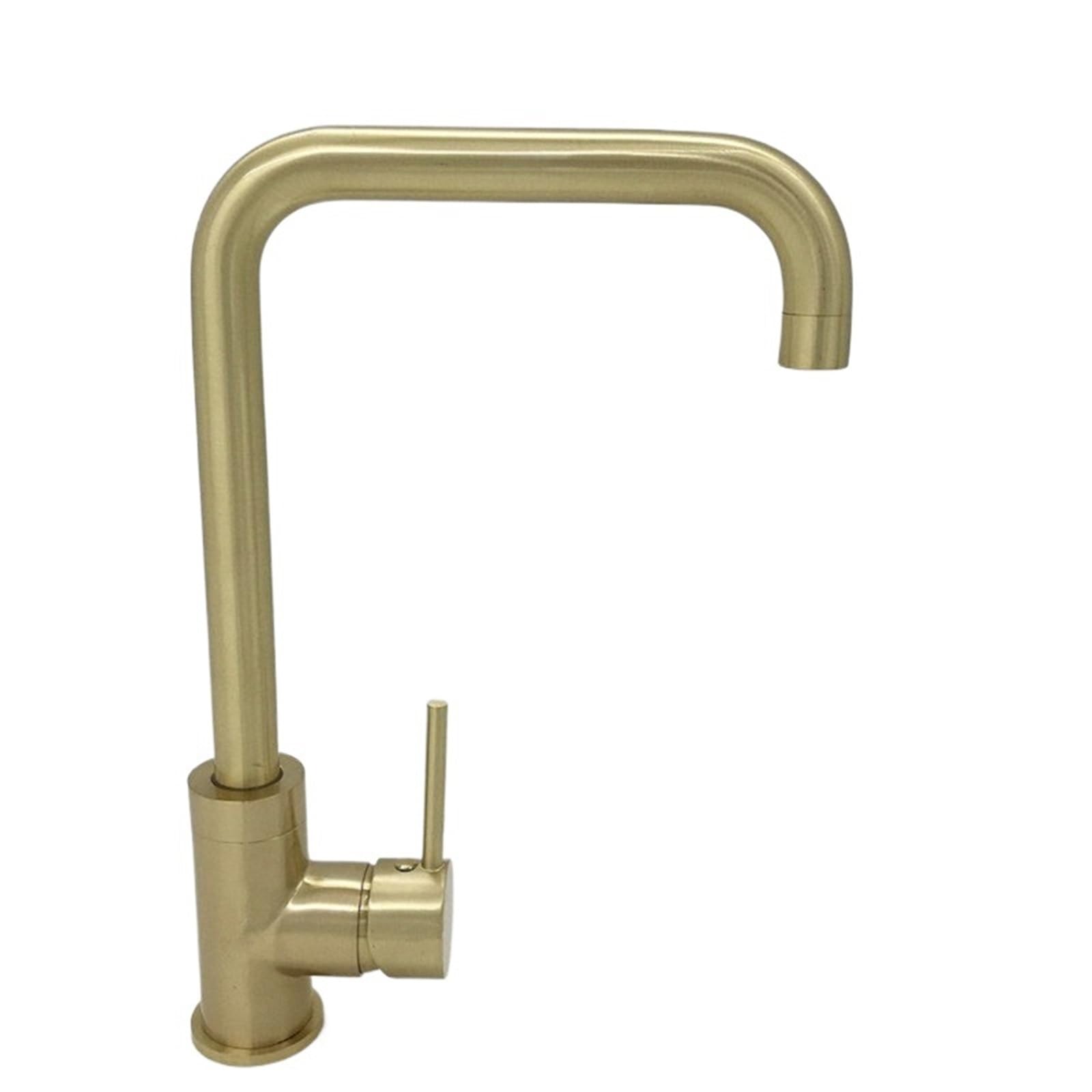 Robinet de cuisine en laiton brossé or chic et durable pour évier