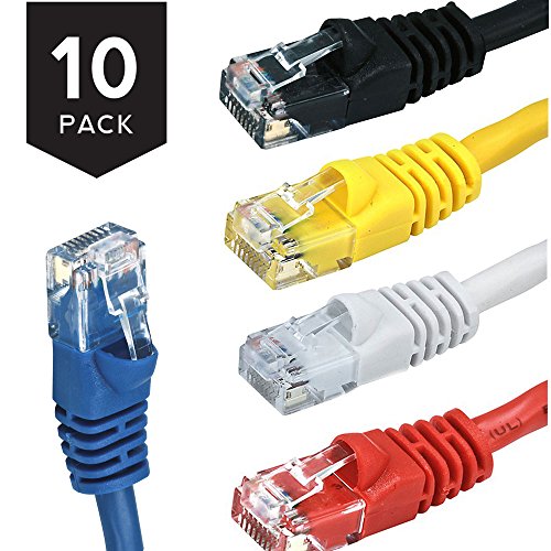 Cable de Red Ethernet Cat6 UTP 2ft con Conectores RJ45 miniatura 4