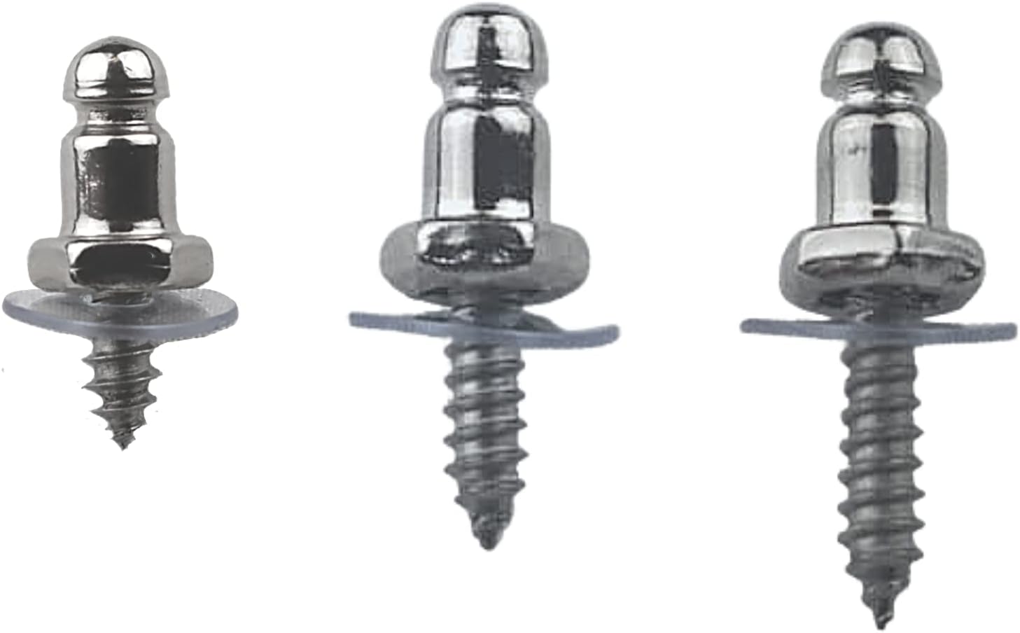 EZ-Xtend One Way Lift Fasteners Screw Stud - Nickel Plated Brass Stud with Stainless Steel Screw (10, 5/8)