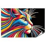islandburner Prime XXL Poster Portrait de chat vivant de style vectoriel avec vue vers le haut Photos de qualité supérieure