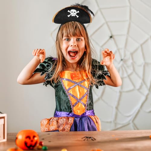 Pirate Headband,Skull Print Captain Cap Halloween Cosplay Costumes for Halloween Masquerade Carnival Theme Party Decoration Accessories - Image 2