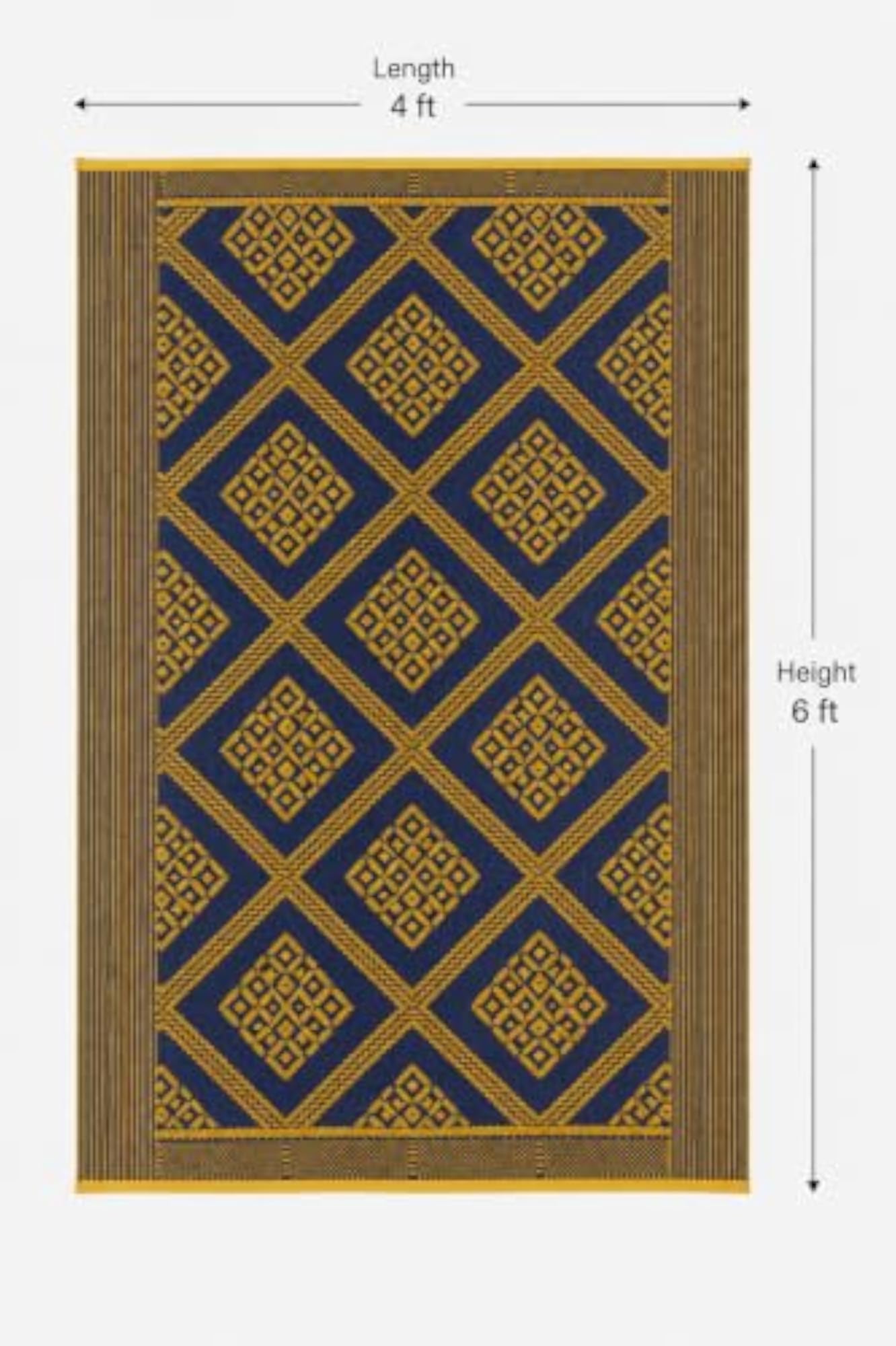 Reversible Plastic Chatai for Floor Sitting