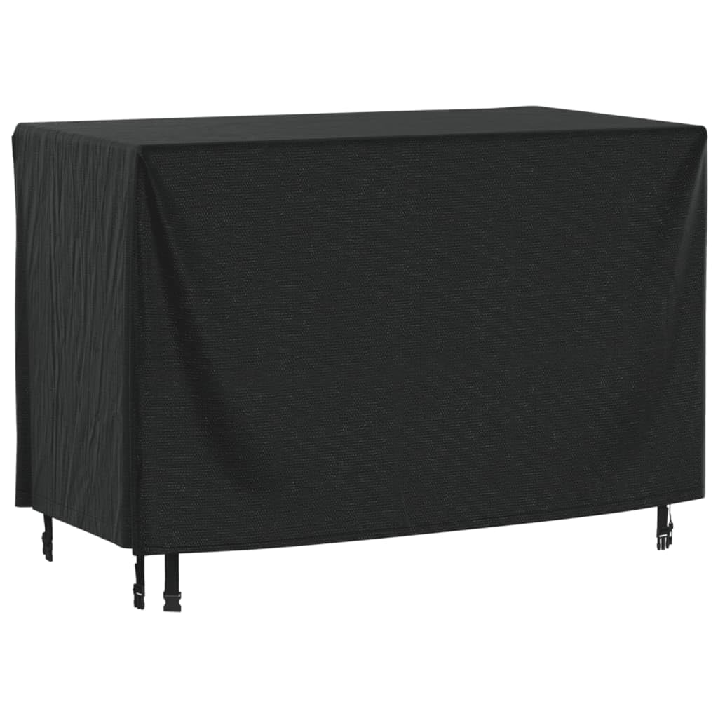 Gartenmöbel-Abdeckplane Wasserdicht – 350x260x90 Cm, Aus 420D Oxford, Mit Schnallen & Kordelzug, Schwarz