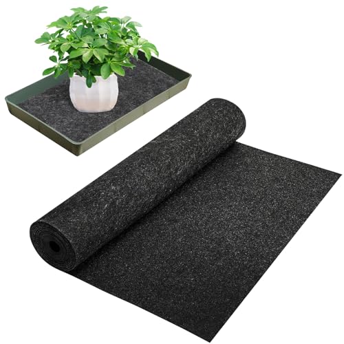 Automatic Plant Watering Mat 3mm Thick Self Watering Capillary Mat 9.2Ft x 25In Felt Plant Water Wicking Mat for Greenhouse Hydroponics Indoor Potted Plants Seed Sprouting Hydroponics Potted Plants