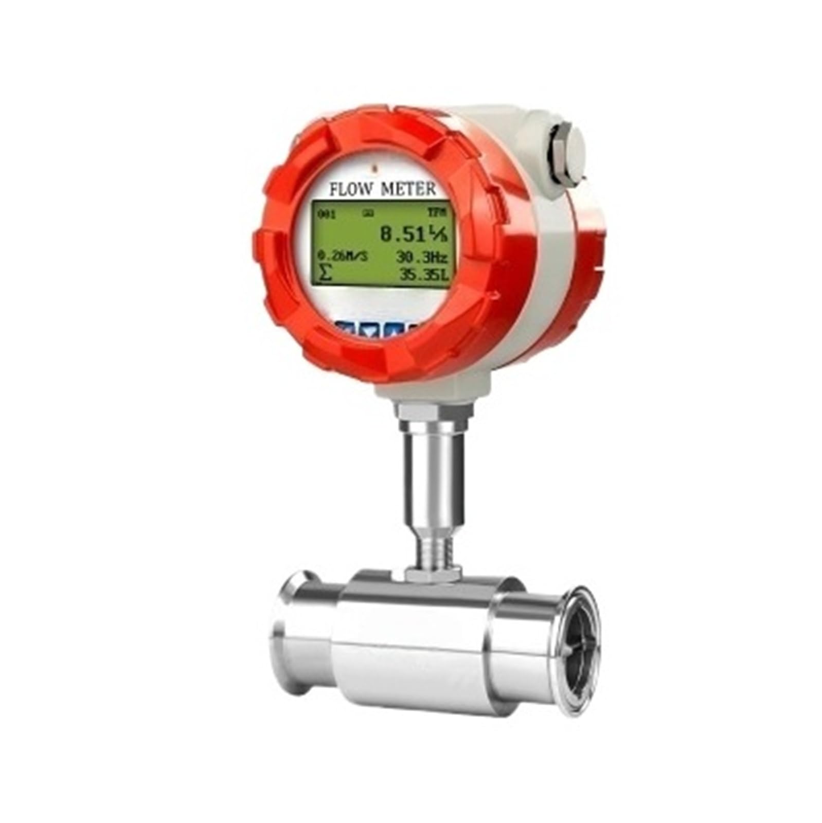 TBZOQAID Flow Meter Electronic Digital Display Pipeline Liquid(DN20 clamp)