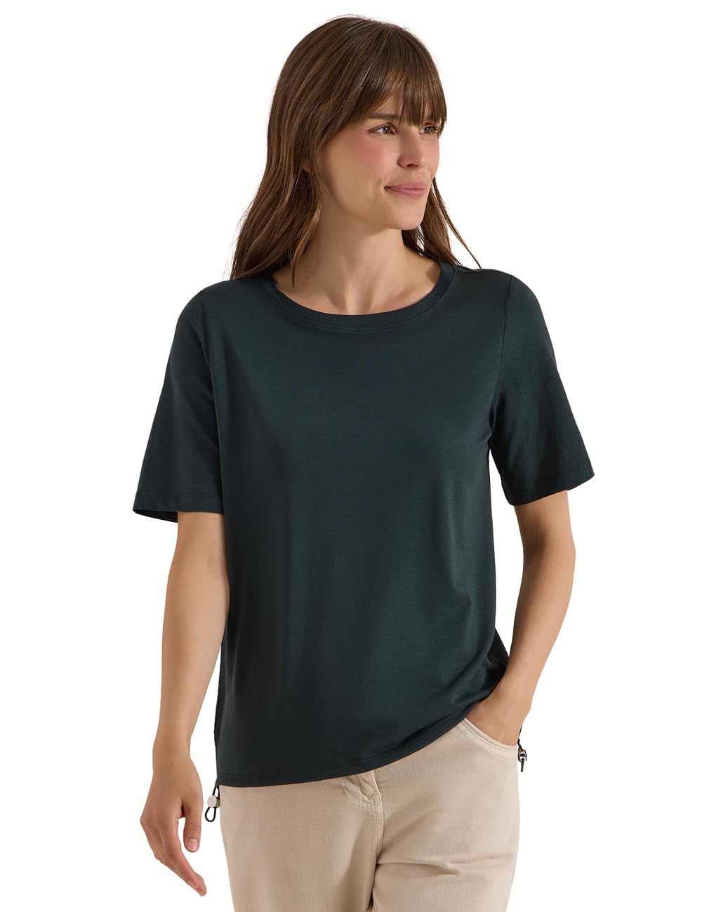 Cecil Palm Breeze Green M T-Shirt with Side Drawstrings