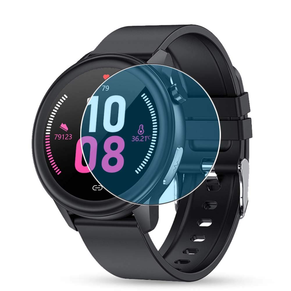 3 Pack Anti Blue Light Screen Protector Film, compatible with DigiKuber E80 1.3" Smartwatch Smart Watch TPU Guard （ Not Tempered Glass Protectors ）