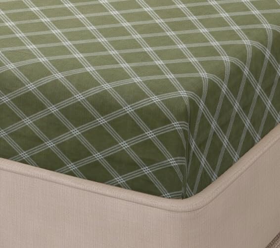 Image of RD TREND Cloud Cotton Double Bed Bedsheet-90x100 Inches with 2 Matching Pillow Covers (18x28Inch | Queen Size Bed Sheet 210 TC Soft & Breathable | (Lines-Green)