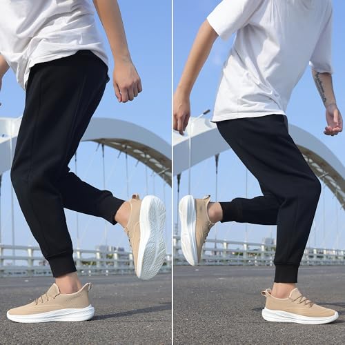 Image of VAMJAM Men's Running Shoes Slip On Walking Shoes Non Slip Lightweight Workout Breathable Gym Sneakers Fashion Mesh Sneakers