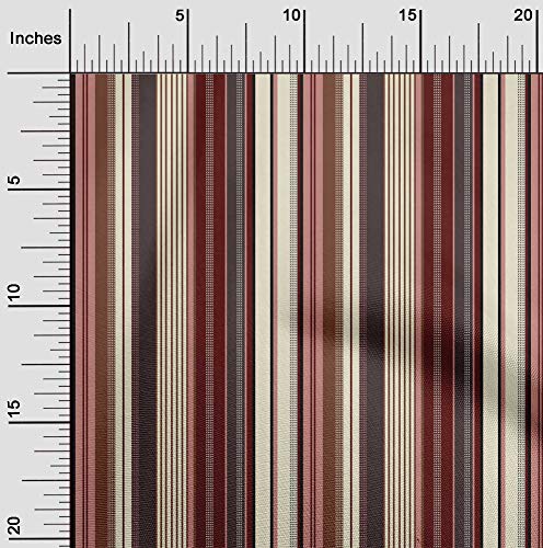 oneOone Popeline De Coton En Tissu Bayadère Bande Tissu Imprimé 1 Mètre 56 Pouces De Large