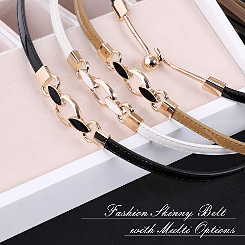 XZQTIVE Skinny Belts For Women Thin Leather Waist Belt Fashion Ladies Belt For Dress Pant4