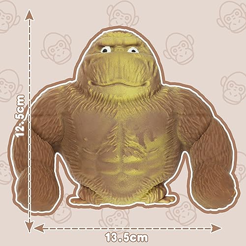 Ainiv Anti Stress Spielzeug, Gorilla-Figur zum Stressabbau, Latex Monkey Gorilla Toys, Sensory Relief Fidget Toy, Weiches Squeeze-Spielzeug, Geeignet für Freizeit, Unterhaltung, Stressabbau