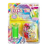 Mega Box De 1600 élastiques CRAZE Loops - Kit De Création De Bracelets Et Bijoux - Avec Accessoires Et Guide