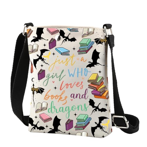 CMNIM FW Inspired Gifts 4th Wing Crossbody Bag Books and Dragons Lover Gift Fantasy Romance Bookish Small Cross Body Purse