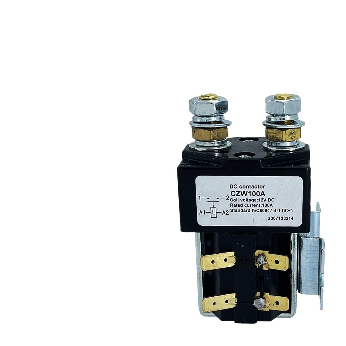 CZW100A 100A DC Stycznik normalnie otwarty do baterii 12V24V36V48V60V72V84V, do samochodów, elektrycznych wózków widłowych, pociągów, statków i paneli słonecznych(120v,1NO)