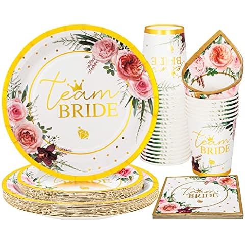Party Go 100PCS Team Bride Tableware Set Cover