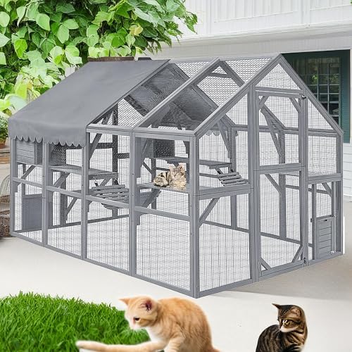 MIRAFIT Catio Outdoor Cat House Enclosure Large for Multiple Cats, ...