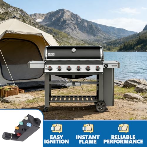 Image of SafBbcue 66356 Grill Igniter Kit for Weber Genesis II 610 Series Gas Grills (2017 & Newer)- Fits E-610, Replaces 63010001, 68010001, Ignition Kit for Outdoor BBQ Parties