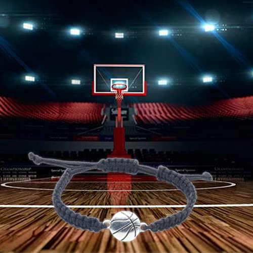 Basketball Bracelet - Basketball Gifts For Girls Adjustable Braided Basketball Bracelets For Girls Basketball Gifts Black Basketball Jewelry Basketball Party Favors Pack Of 1 #TOP4