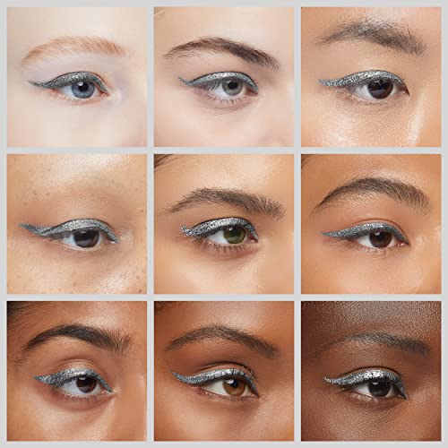 Erinde Liquid Glitter Eyeliner, Metallic Shimmer Glitter Eyeshadow liner, High Pigment Colored Eyeliner Stickers, Waterproof Long Lasting for Women #01 - Image 5