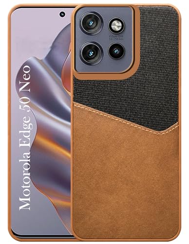 Image of Jkobi Back Cover Case for Motorola Moto Edge 50 Neo (Dual PU Leather Stitch | Professional Minimalist | Soft and Flexible)