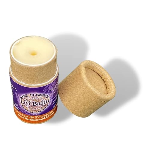 Bare Elements Bálsamo labial vegano natural Bajo desperdicio - Etiqueta compostable - Embalaje biodegradable - No tóxico - Todo natural - Sin