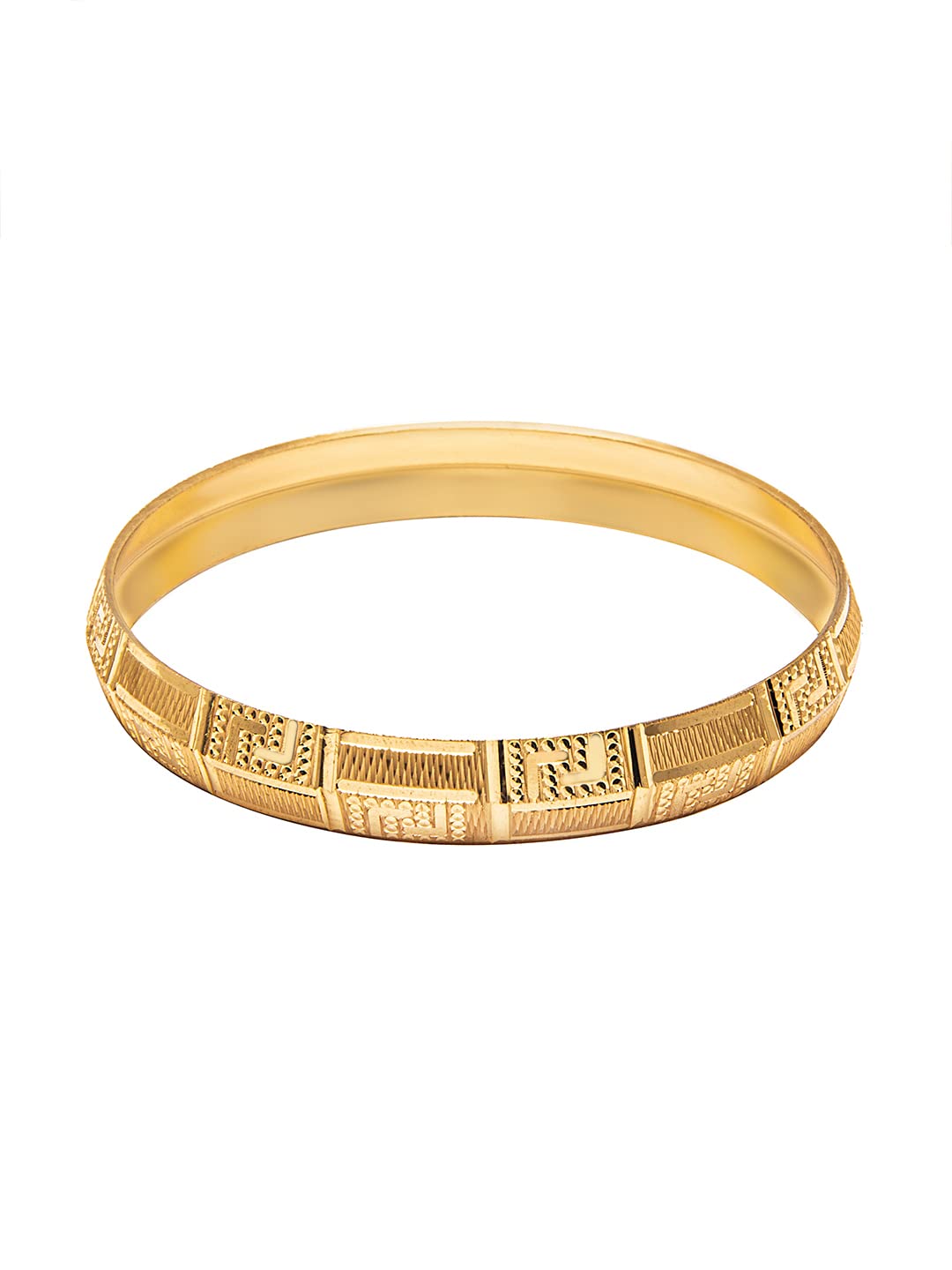 Traditional Indian Designer Stylish Self Design Amritsari Gold Colour Sikh Kada for Men