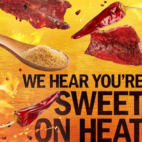 Jack Link's Beef Jerky, Sweet & Hot, Half Pounder Large Jerky Bag - Flavorful Meat Snack, Ready to Eat Protein Snacks with 9g of Protein per Serving, Made with 100% Beef