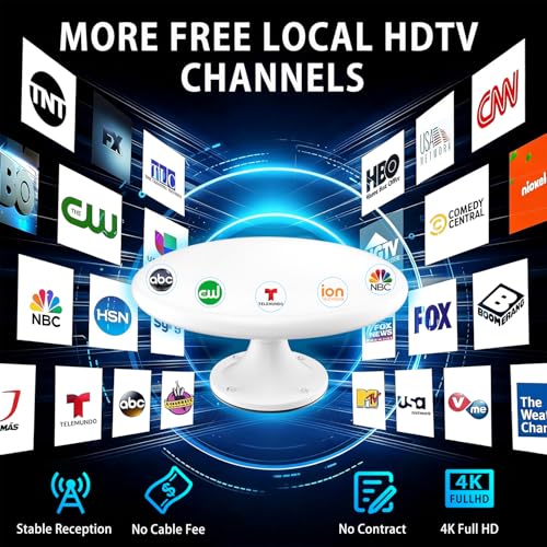RV TV Antenna 4K HD Roof Mount