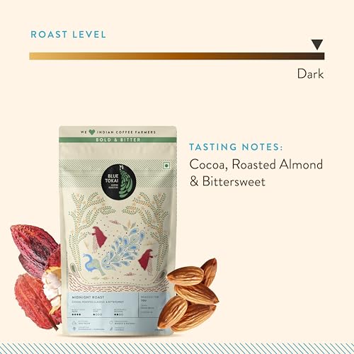 Image of Blue Tokai Coffee Roasters Midnight Roast - Medium Roast | Filter Coffee 500g | Rich Aroma | 100% Arabica Beans | Specialty Coffee | Freshly Roasted Ground Coffee