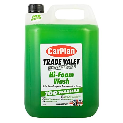 Carplan Trade Valet Hi-Foam Wash 5L - Champú para Coches con Espuma de Nieve. Fórmula para Lavado a Mano Que Limpia a Fondo la Pintura.