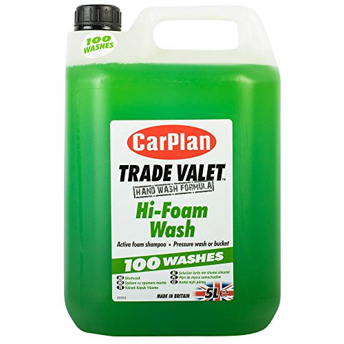 Carplan Trade Valet Hi-Foam Wash 5L - Champú para Coches con Espuma de Nieve. Fórmula para Lavado a Mano Que Limpia a Fondo la Pintura.