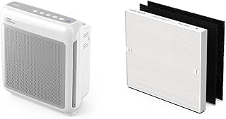 Coway Airmega 200M True HEPA and Activated-Carbon Air Purifier, AP-1518R - White & AP-1512HH-FP AP-1512HH Replacement Filter, White